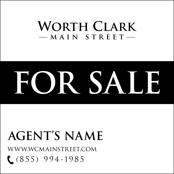 Commercial For Sale Agent Name Sign Panel DF, 48h x 48w, 10mm corugated plastic